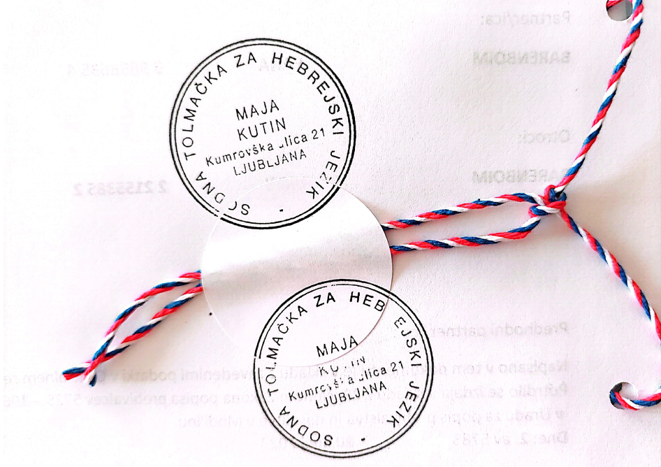 MAJA KUTIN Sodna tolmačka za hebrejski jezik
